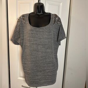 Lane Bryant - *Plus Size* Gray embellished blouse - Size 22/24